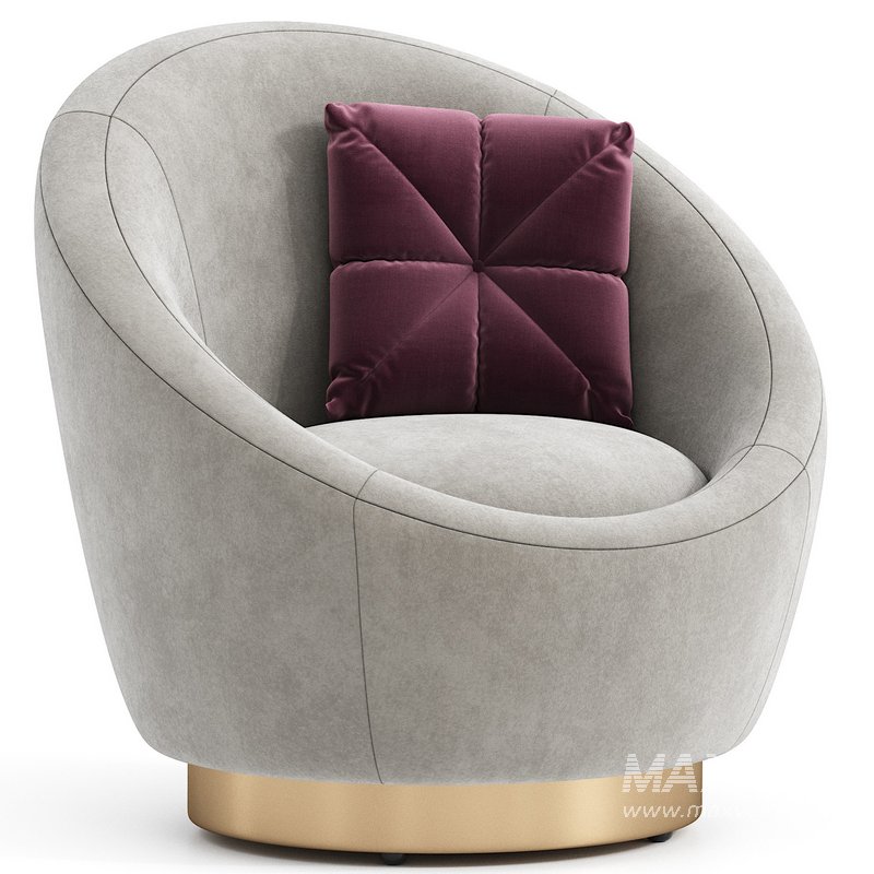 Teston Upholstered Swivel Barrel Chair - Image 4