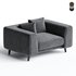 Upholstered armchair PRINCIPE - Thumbnail 1