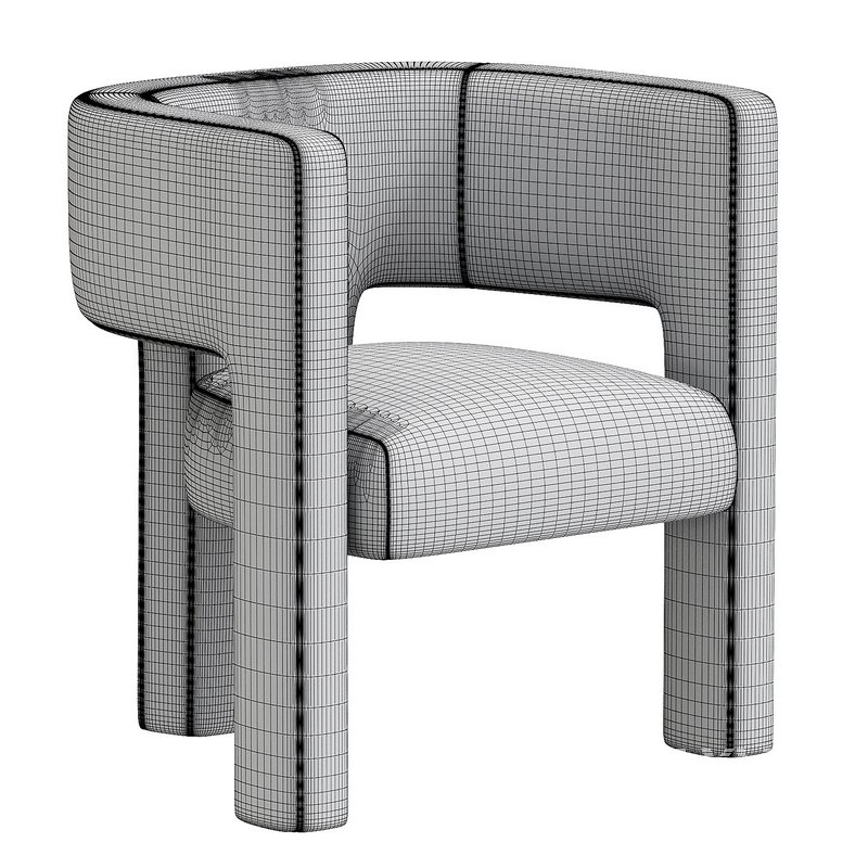 Sculpt Warm Beige Velvet Accent Chair - Image 3