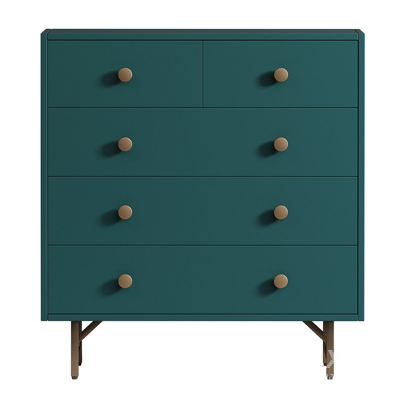 The Valora 5-Drawer Dresser in Juniper Green - Image 3