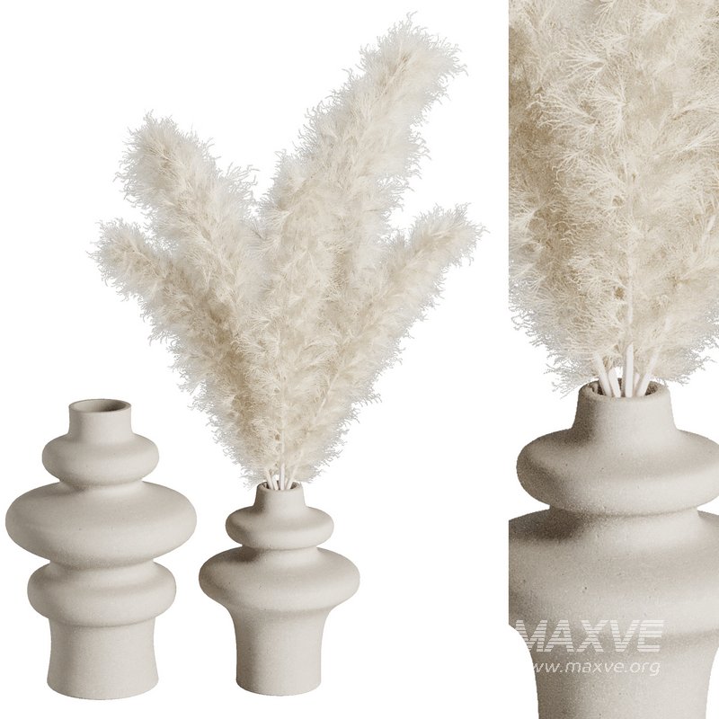 Pampas bouquet vase Set45 - Image 1