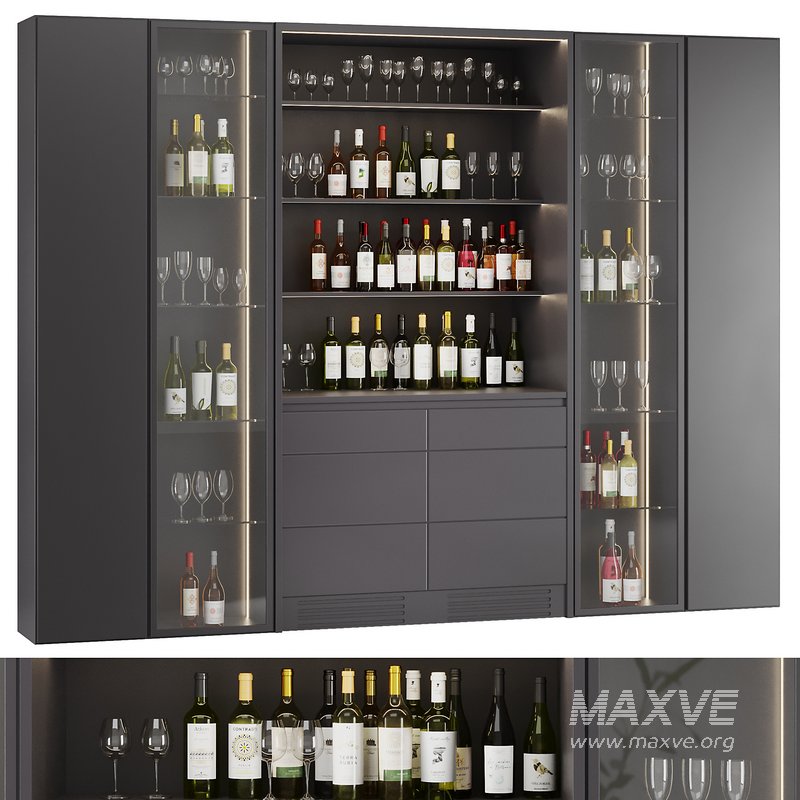 Bar Cabinet Set3 - Image 1