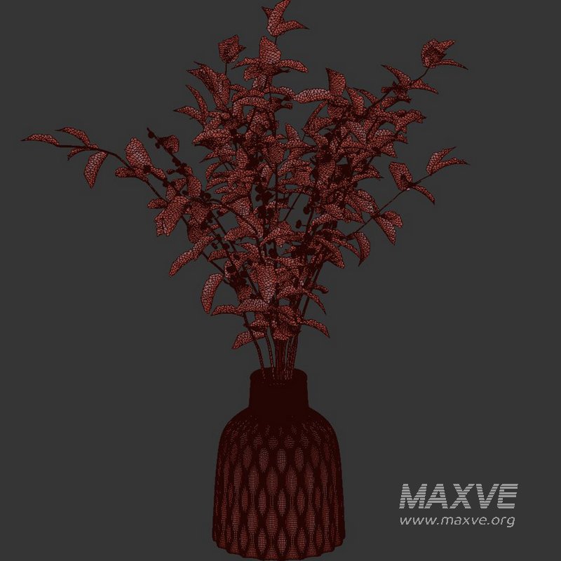 Green branches vase Set43 - Image 3