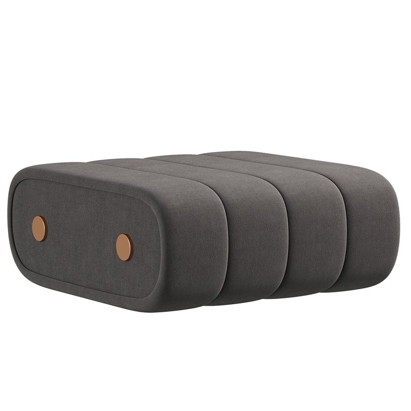 Dakota Ottoman Leather Brass - Image 1