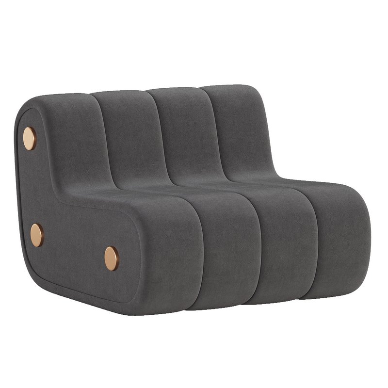 Dakota Armchair Nobuck Brass by Porus Studio - Image 2