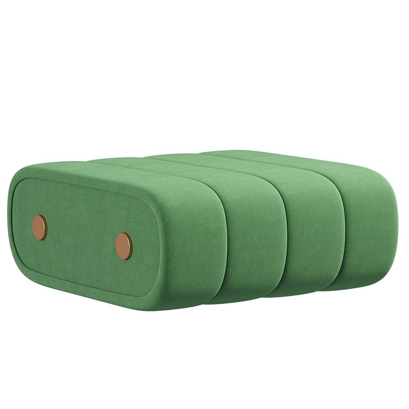 Dakota Ottoman Leather Brass - Image 2