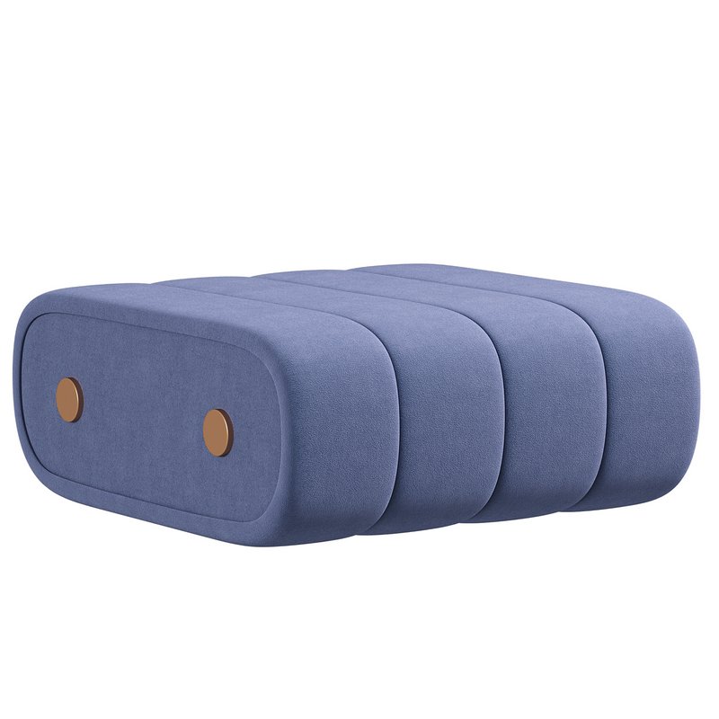 Dakota Ottoman Leather Brass - Image 3