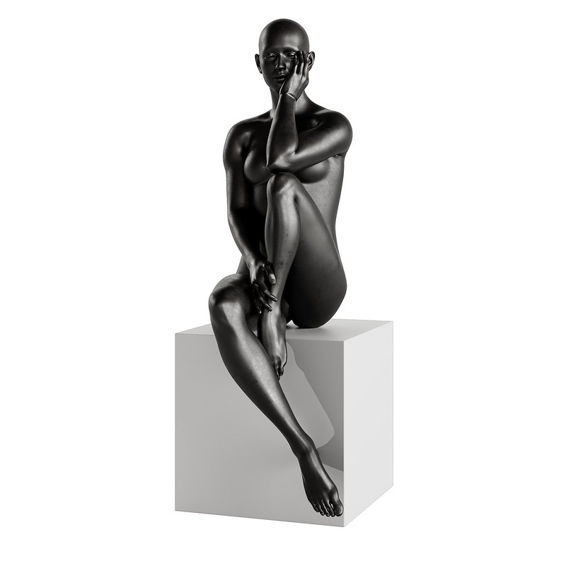 Finesse Decor Antoinette Doll Sculpture With Base - Image 2