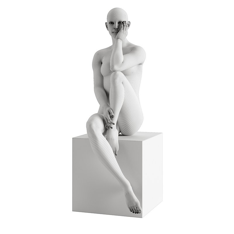Finesse Decor Antoinette Doll Sculpture With Base - Image 4