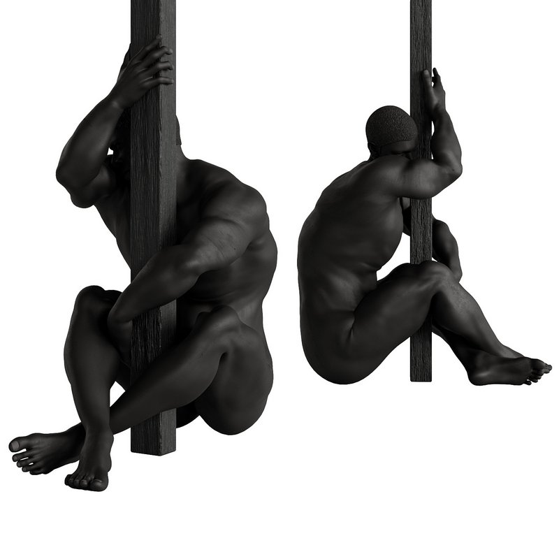 Decoration Statue of naked male body and column - Image 4