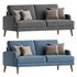 Sofa Hevit Velvet Blue - Thumbnail 3