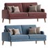 Sofa Hevit Velvet Blue - Thumbnail 1