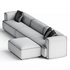 TERRAIN 4-PIECE L-SHAPED IVORY BOUCLE SECTIONAL SOFA - Thumbnail 3
