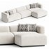 TERRAIN 4-PIECE L-SHAPED IVORY BOUCLE SECTIONAL SOFA - Thumbnail 1