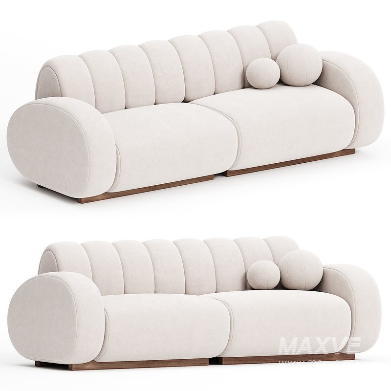 Modern Velvet Cassia Modular Sofa by Caffe Latte - Image 1