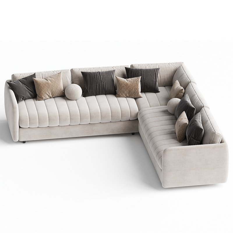 Stitch 3 Piece L-Shaped White - Image 2