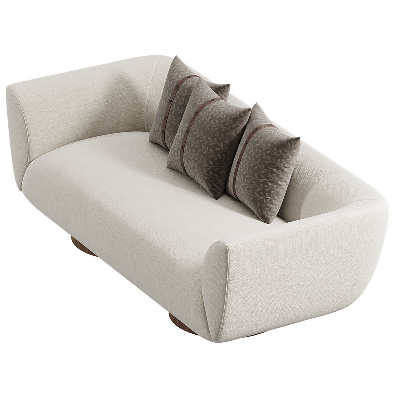 Wooden Pedestal Sofa - Image 3