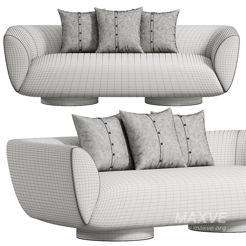 Wooden Pedestal Sofa - Image 4