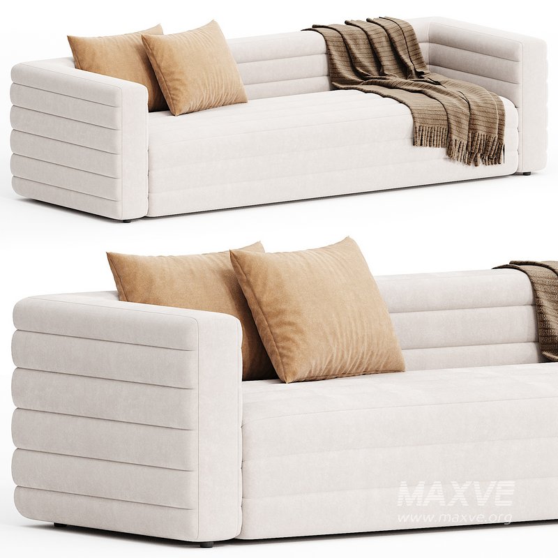 STRATO 103 EXTRA LARGE WHITE BOUCLE SOFA - Image 1