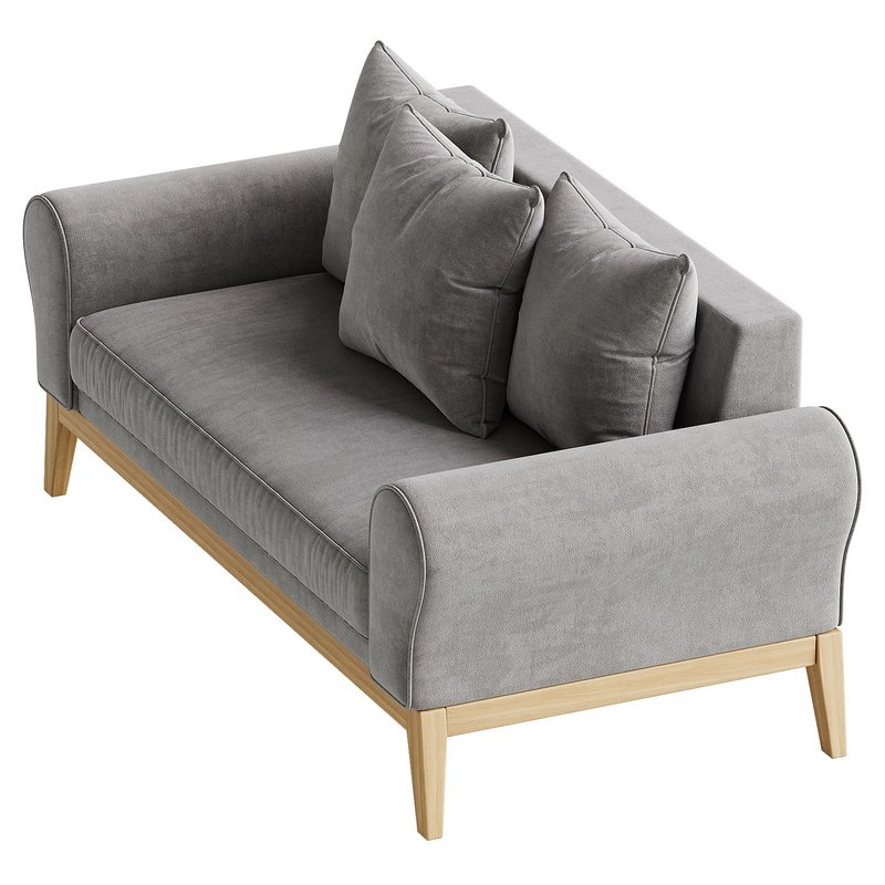 Sofa Koro Velvet Grey - Image 2