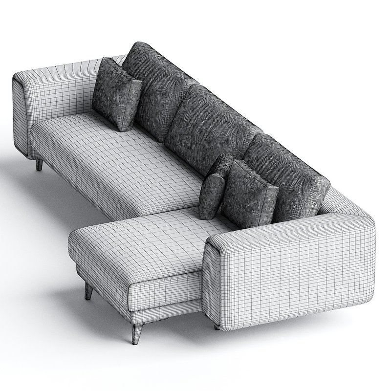 Upholstered sofa with chaise longue - Image 3
