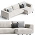 Upholstered sofa with chaise longue - Thumbnail 1