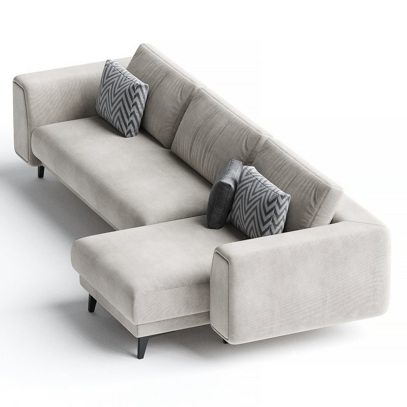 Upholstered sofa with chaise longue - Image 2