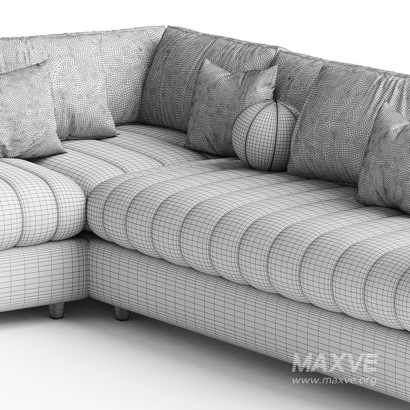 Stitch 3 Piece L-Shaped White - Image 3