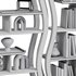 Ying Yang Solid teak Bookcase - Thumbnail 3