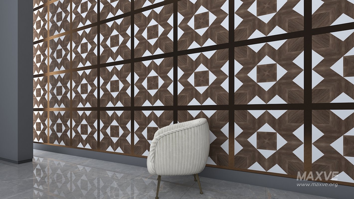 3d wall panel Low-poly 3D model - Image 1