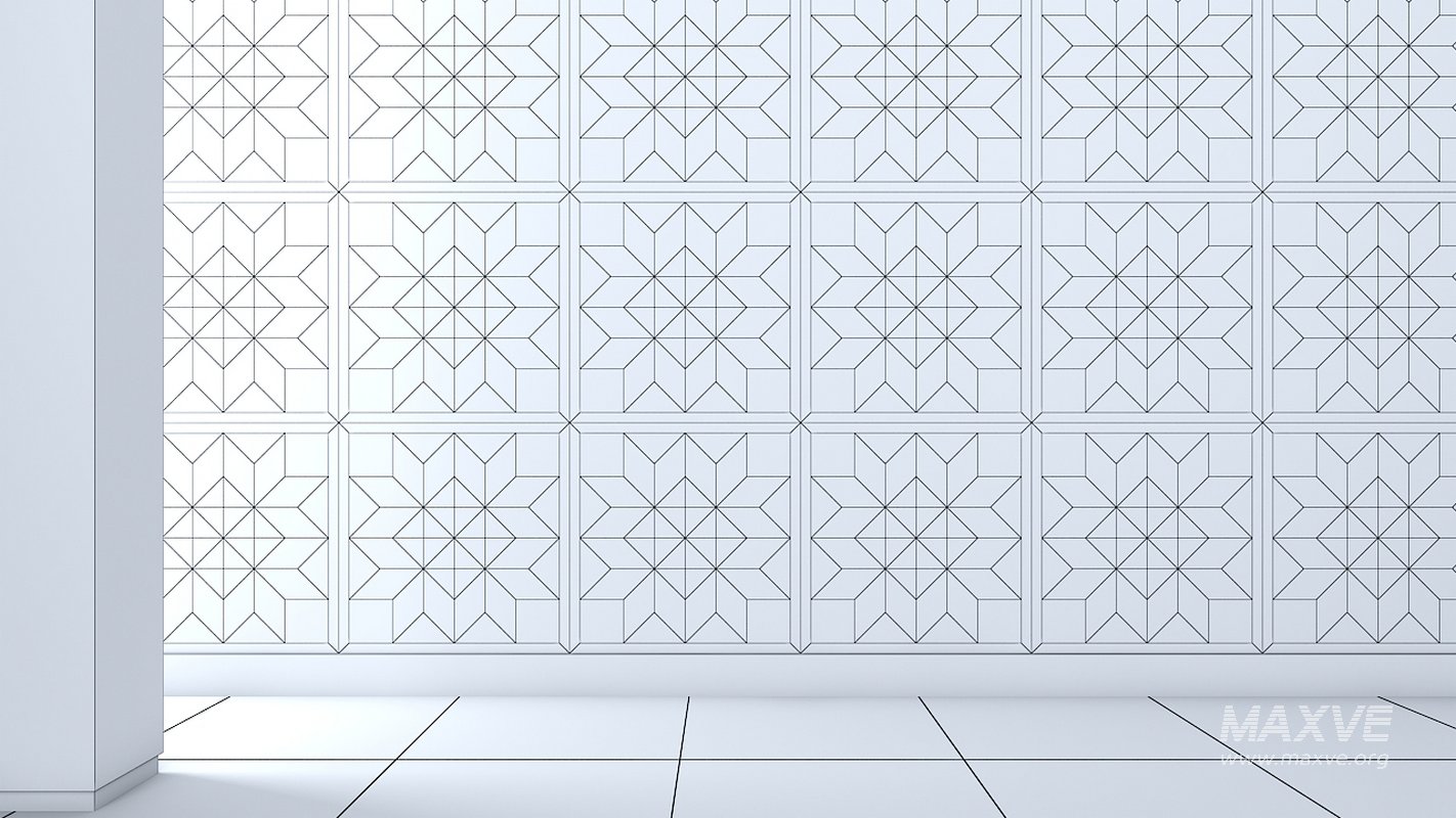 3d wall panel Low-poly 3D model - Image 3