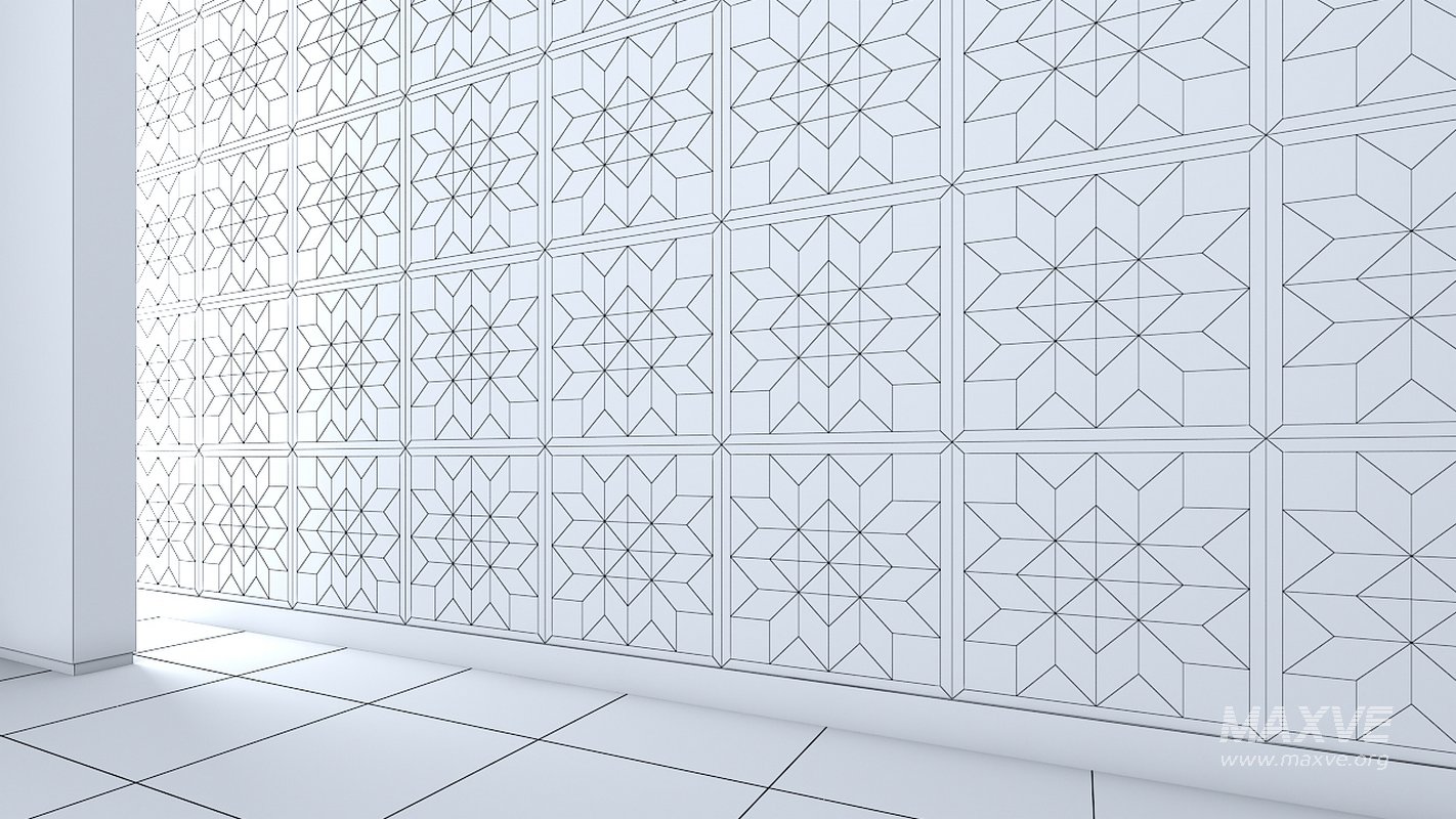 3d wall panel Low-poly 3D model - Image 5
