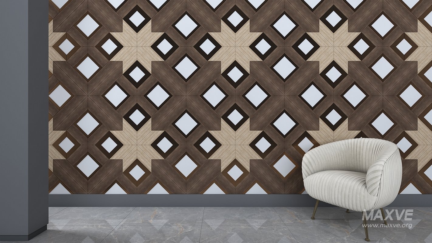 3d wall panel Low-poly 3D model - Image 1