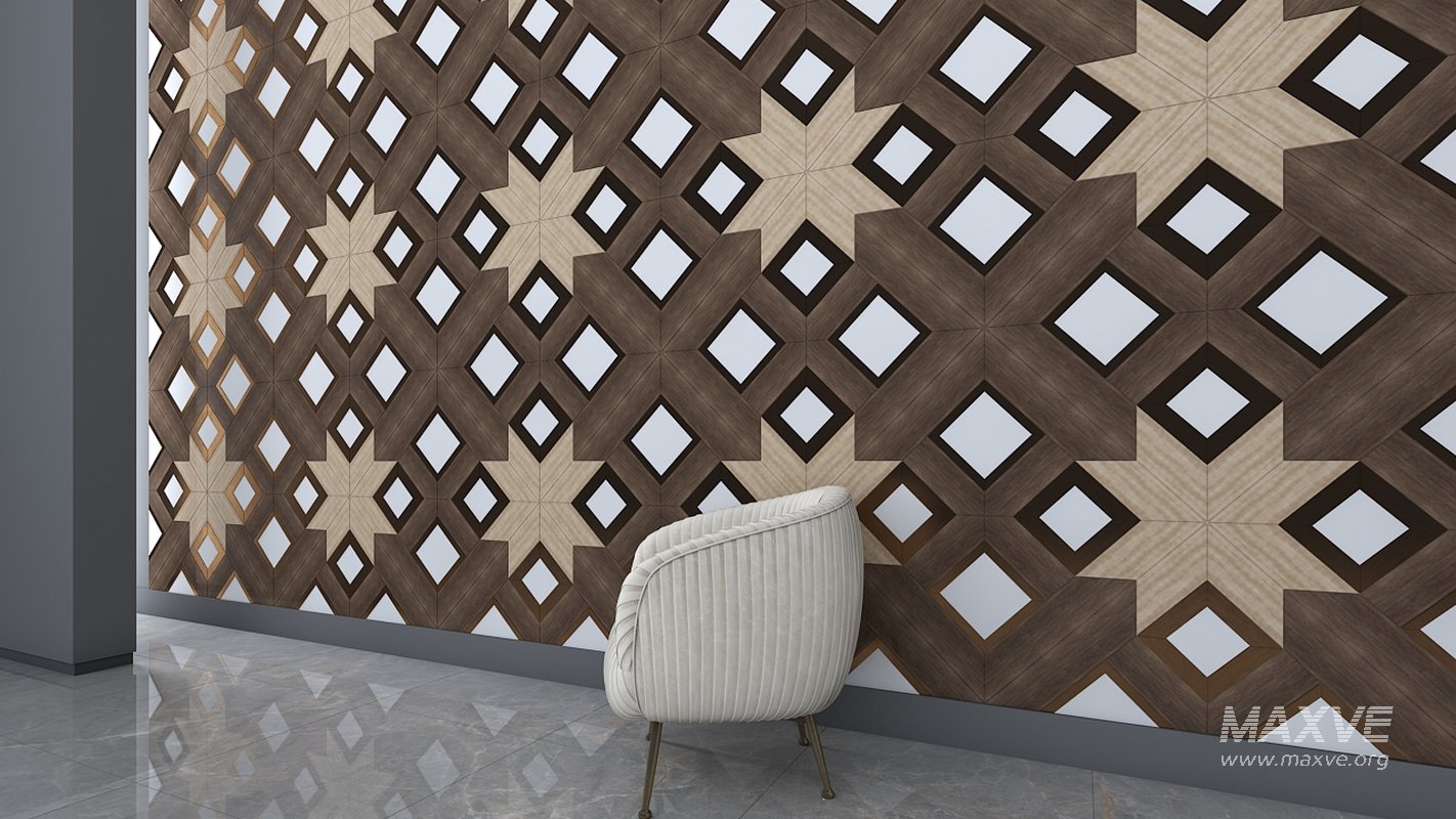 3d wall panel Low-poly 3D model - Image 3