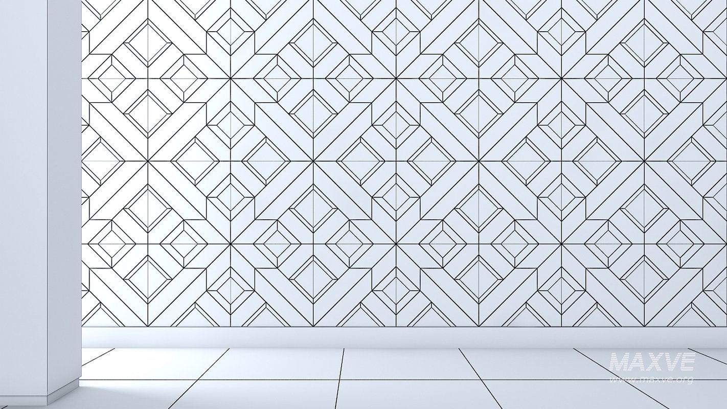 3d wall panel Low-poly 3D model - Image 5
