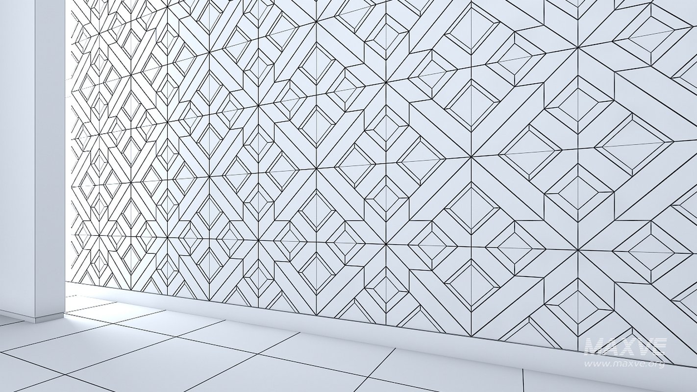 3d wall panel Low-poly 3D model - Image 4