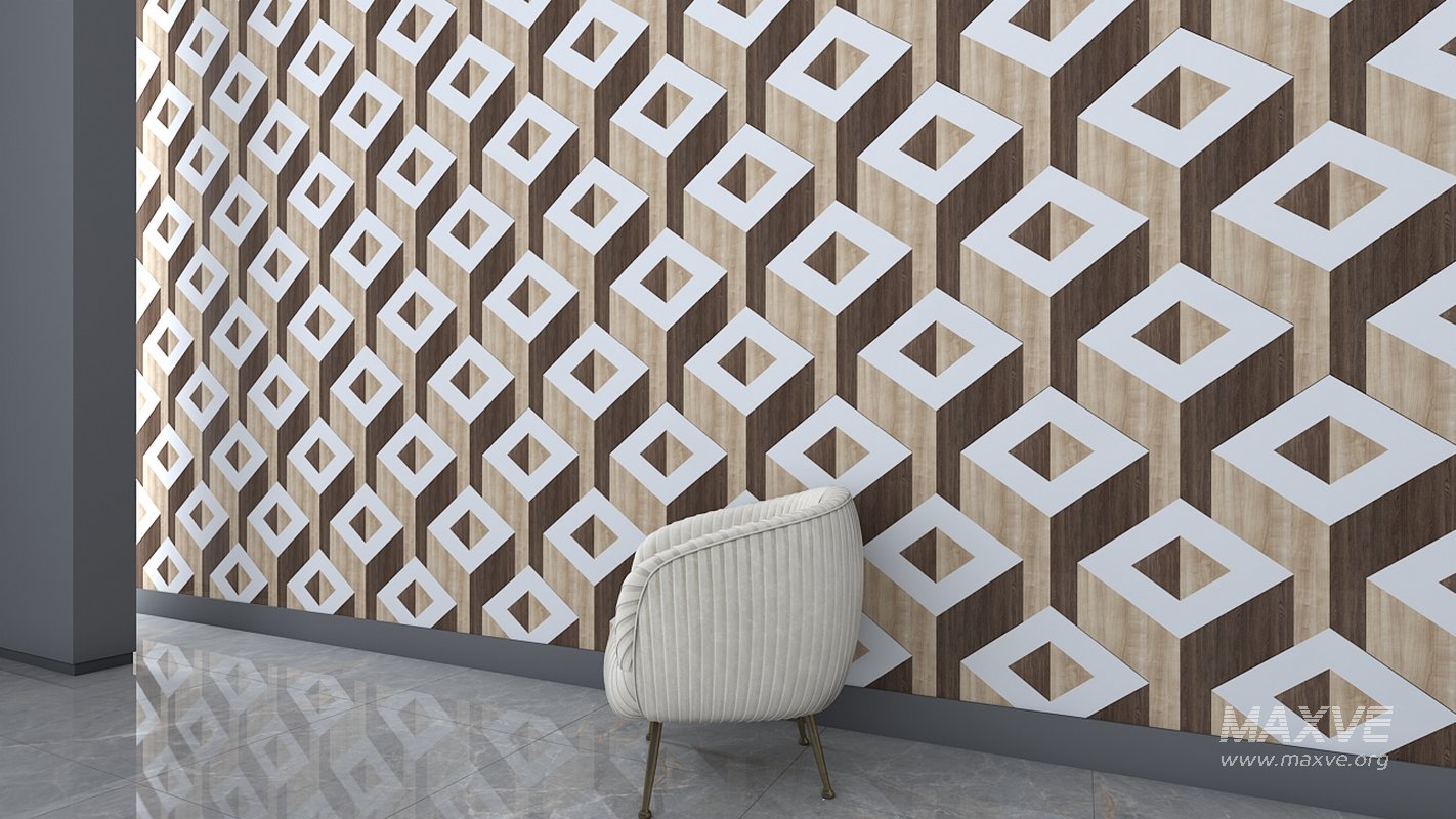 3d wall panel Low-poly 3D model - Image 1