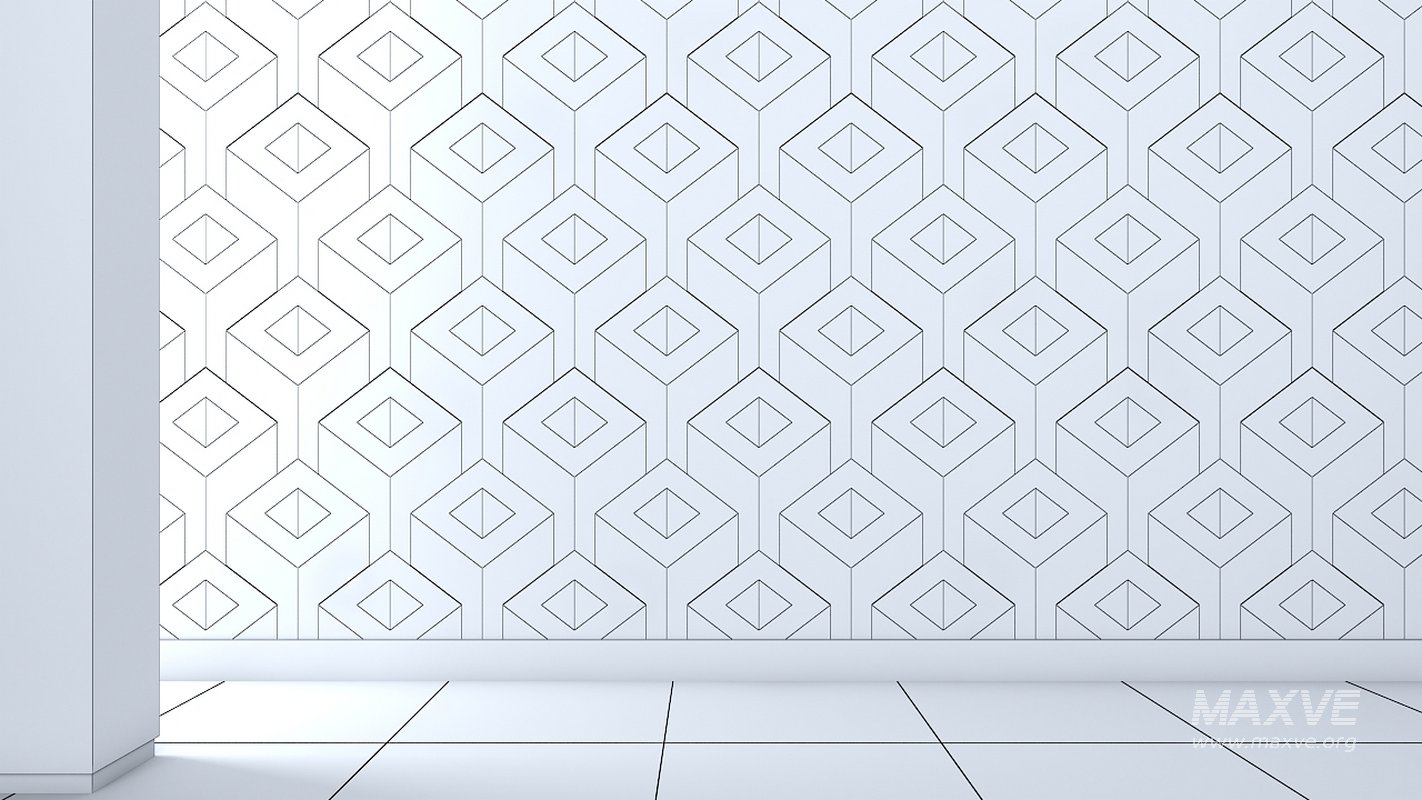 3d wall panel Low-poly 3D model - Image 2