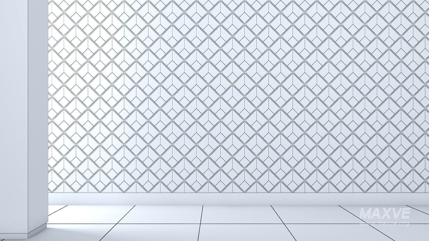 3d wall panel Low-poly 3D model - Image 3
