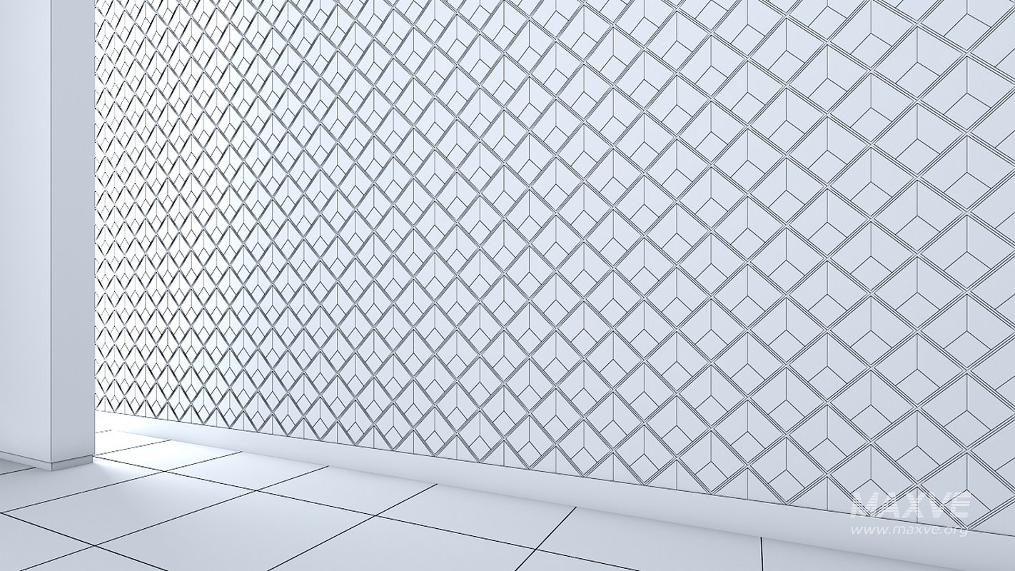 3d wall panel Low-poly 3D model - Image 4