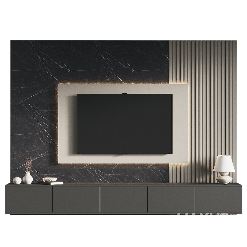 TV wall 022 - Image 1