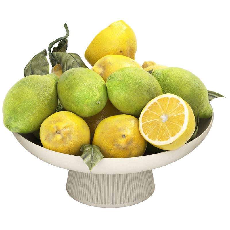 bowl of green and yellow lemons - Image 5