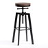 Adair Elm Wood Adjustable Barstool - Thumbnail 1