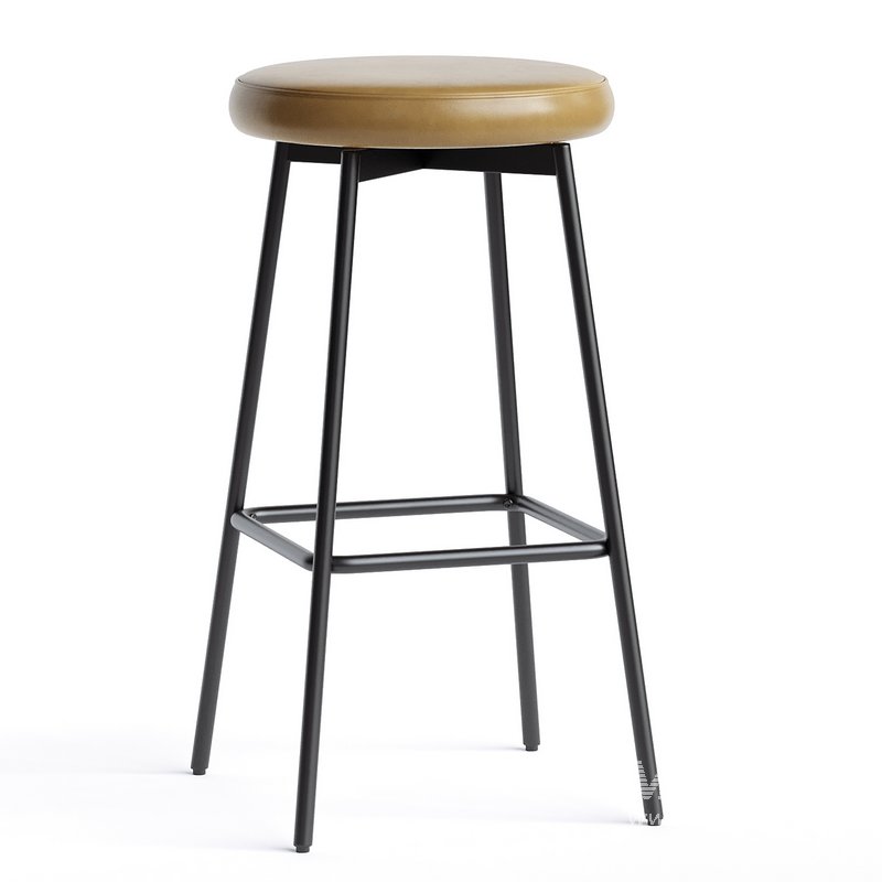 Doheny Black Steel Legs Swivel Barstool - Image 1