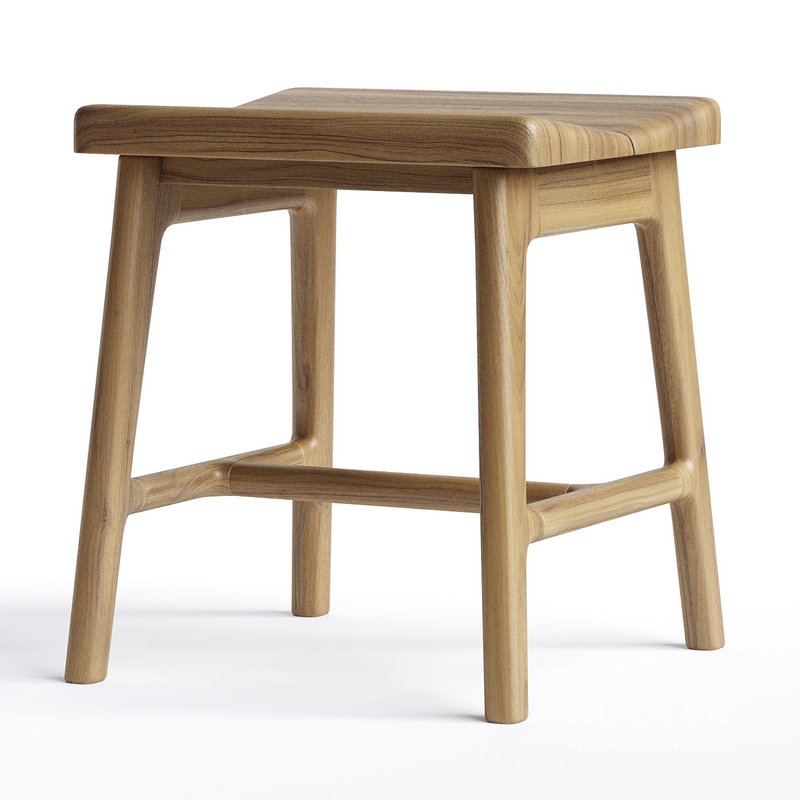 Handmade modern small oak stool - Image 1