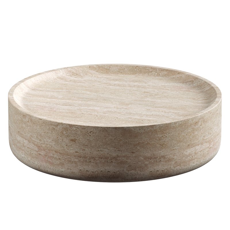 ZARIAH TRAVERTINE COFFEE TABLE - Image 1
