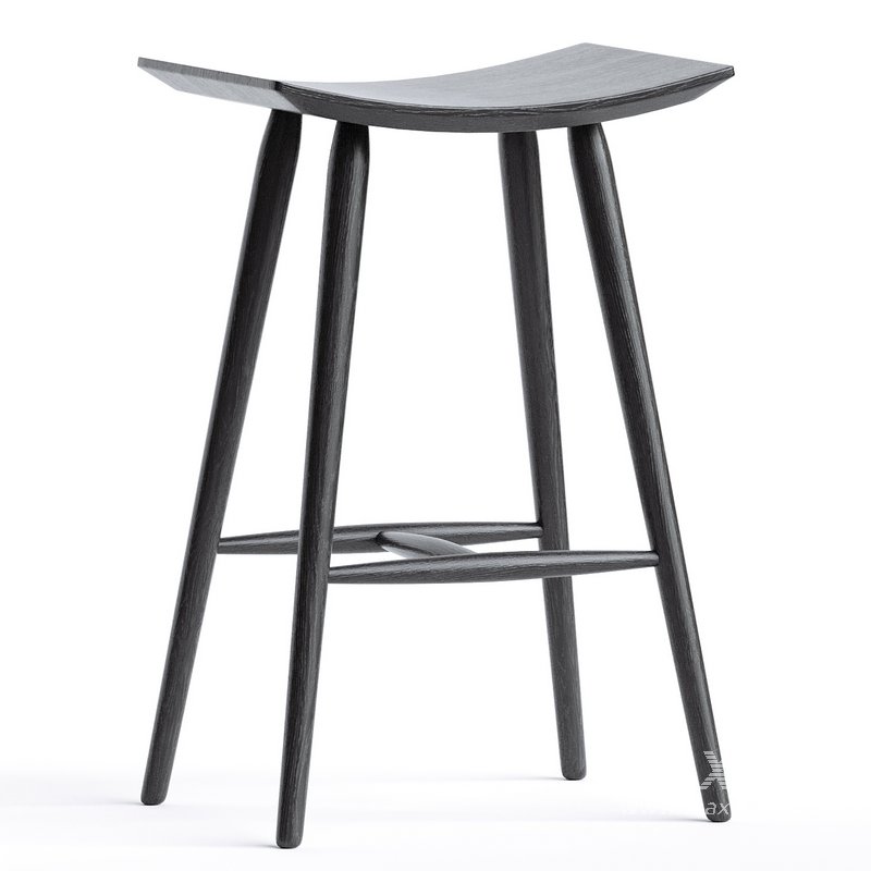 Yoko Curved Ash Wood Barstool - Image 2