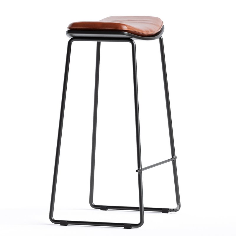 Oliver leather barstool - Image 1