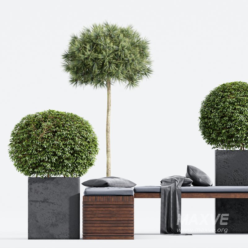 Outdoor Plants Pot Facilities Bench - Image 3