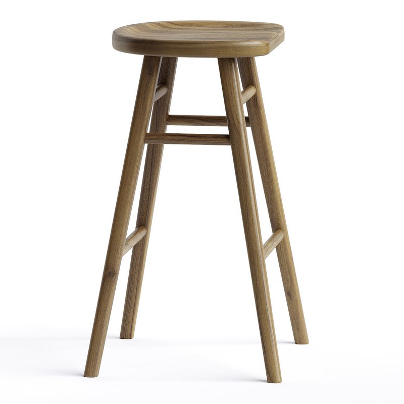 Scandinavian Style Timber Barstool - Image 2